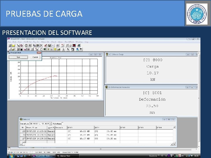 PRUEBAS DE CARGA PRESENTACION DEL SOFTWARE 