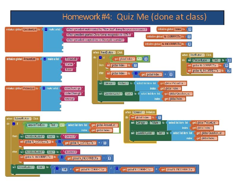 Homework #4: Quiz Me (done at class) VP Lecture Note by Dr. Hanh Pham