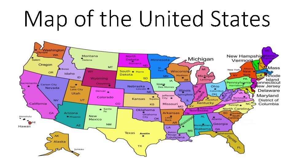 Map of the United States 