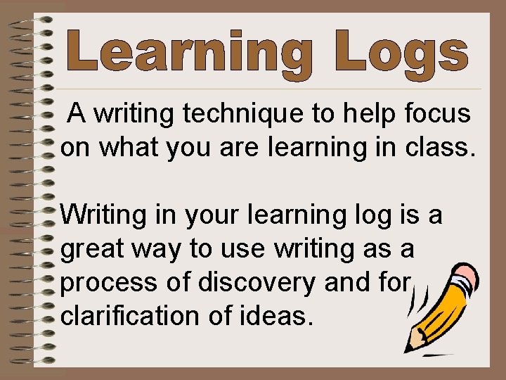 A writing technique to help focus on what you are learning in class. Writing