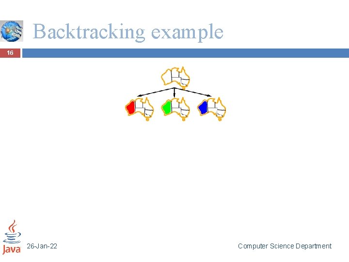 Backtracking example 16 26 -Jan-22 Computer Science Department 
