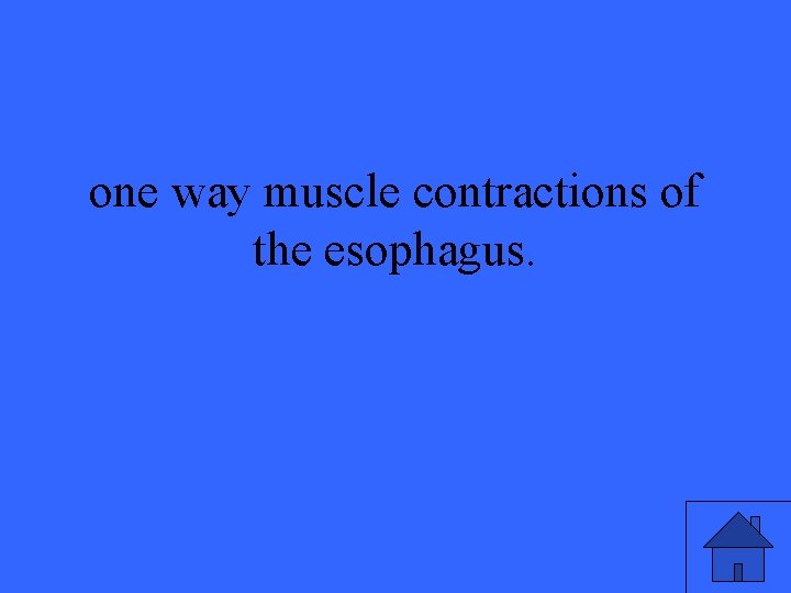 one way muscle contractions of the esophagus. 