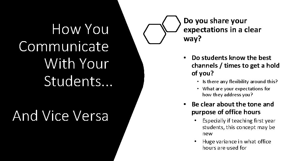 How You Communicate With Your Students. . . And Vice Versa Do you share