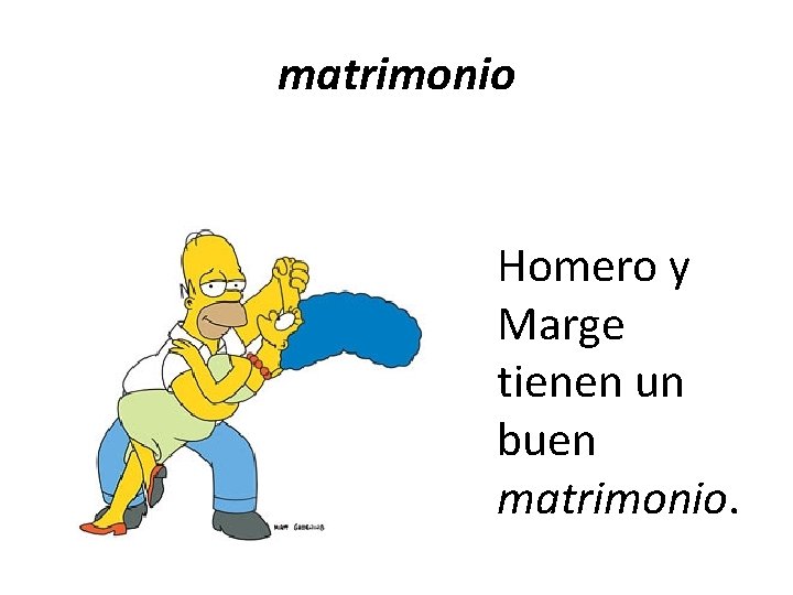 matrimonio Homero y Marge tienen un buen matrimonio. 