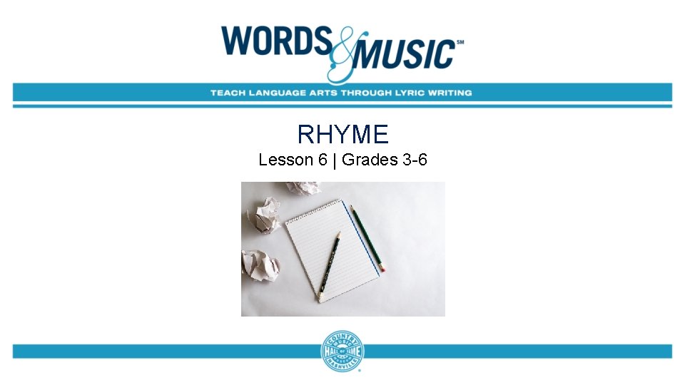 RHYME Lesson 6 | Grades 3 -6 