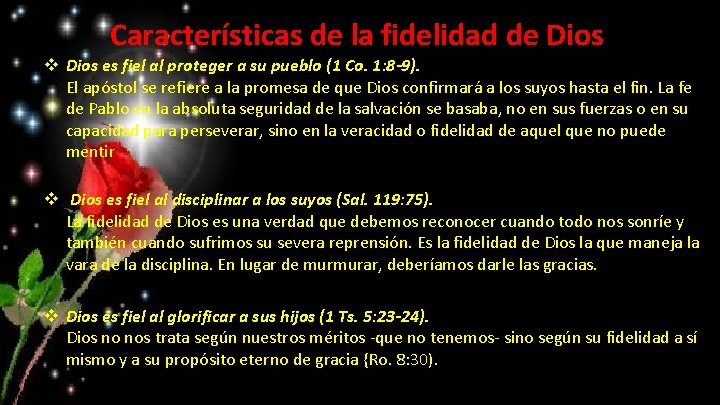 Características de la fidelidad de Dios v Dios es fiel al proteger a su