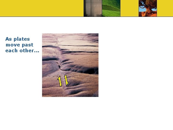 As plates move past each other. . . 