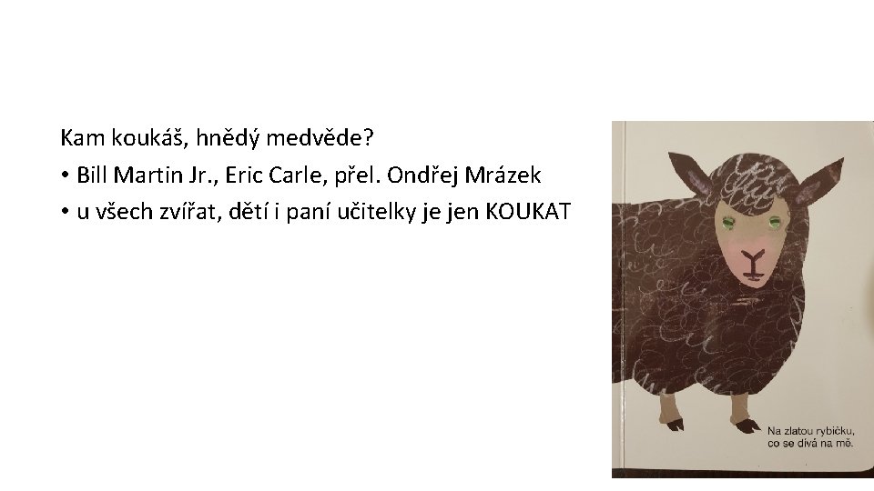 Kam koukáš, hnědý medvěde? • Bill Martin Jr. , Eric Carle, přel. Ondřej Mrázek