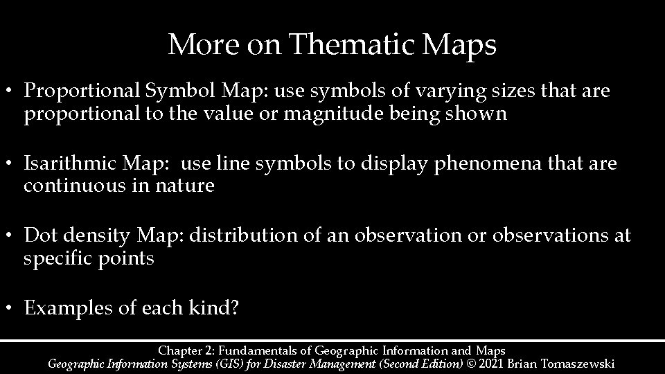 More on Thematic Maps • Proportional Symbol Map: use symbols of varying sizes that More on Thematic Maps • Proportional Symbol Map: use symbols of varying sizes that