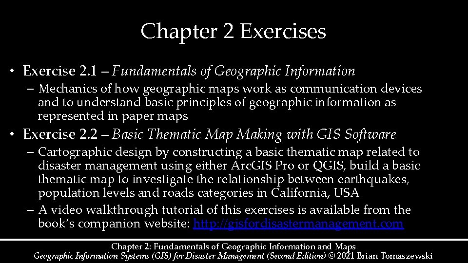Chapter 2 Exercises • Exercise 2. 1 – Fundamentals of Geographic Information – Mechanics Chapter 2 Exercises • Exercise 2. 1 – Fundamentals of Geographic Information – Mechanics