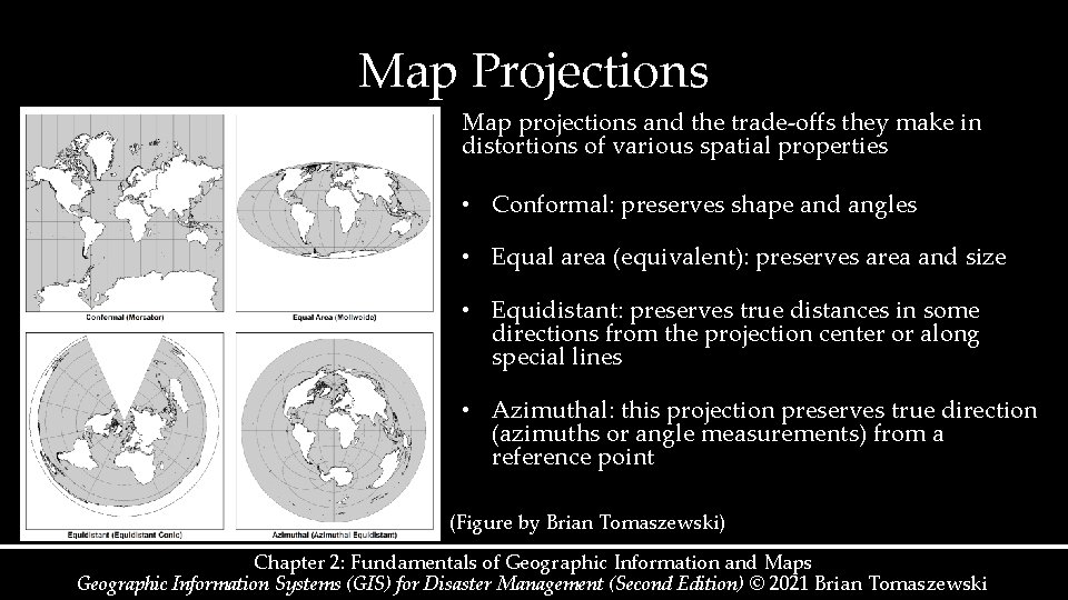 Map Projections Map projections and the trade offs they make in distortions of various Map Projections Map projections and the trade offs they make in distortions of various