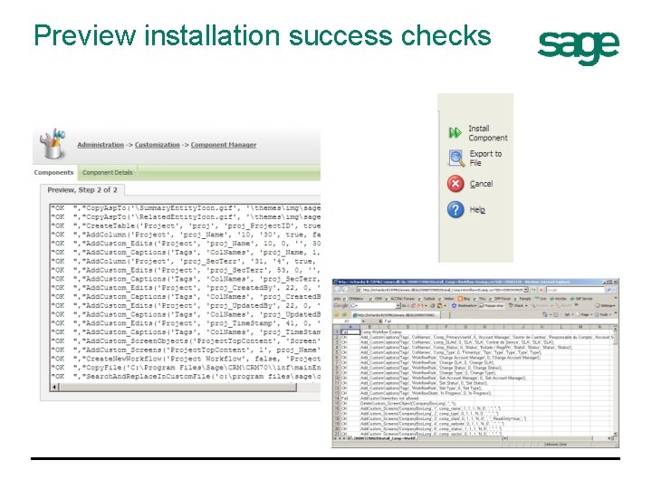 Preview installation success checks 