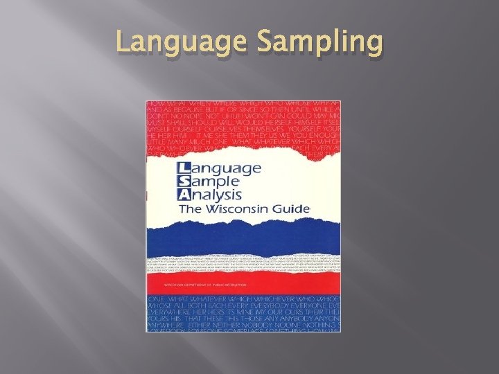 Language Sampling 