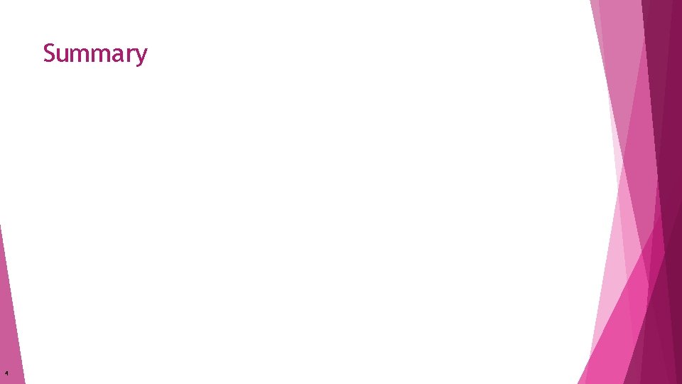 Summary 4 Summary 4