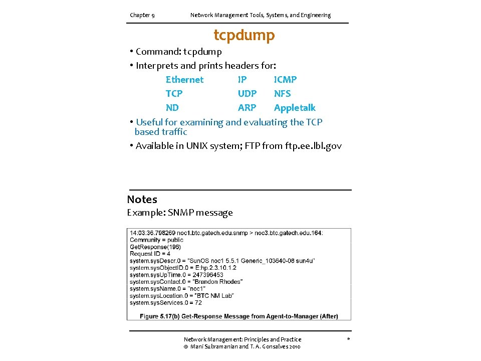 Chapter 9 Week 6 Network Management Tools Systems