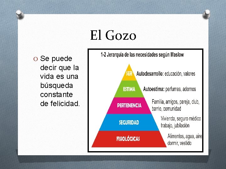 El Gozo O Se puede decir que la vida es una búsqueda constante de