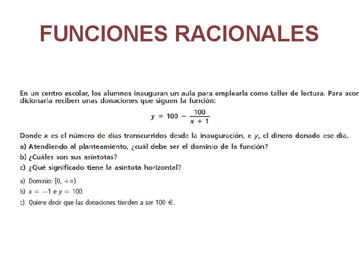 FUNCIONES RACIONALES 