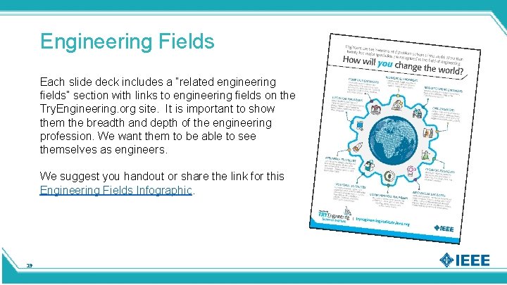 Engineering Fields Each slide deck includes a “related engineering fields” section with links to