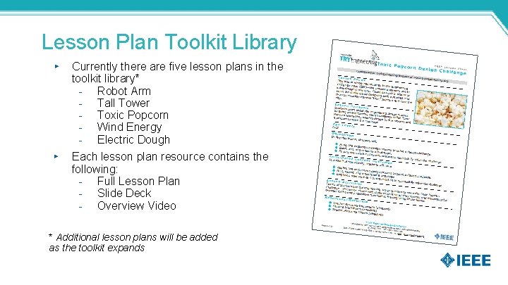 Lesson Plan Toolkit Library ▸ Currently there are five lesson plans in the toolkit