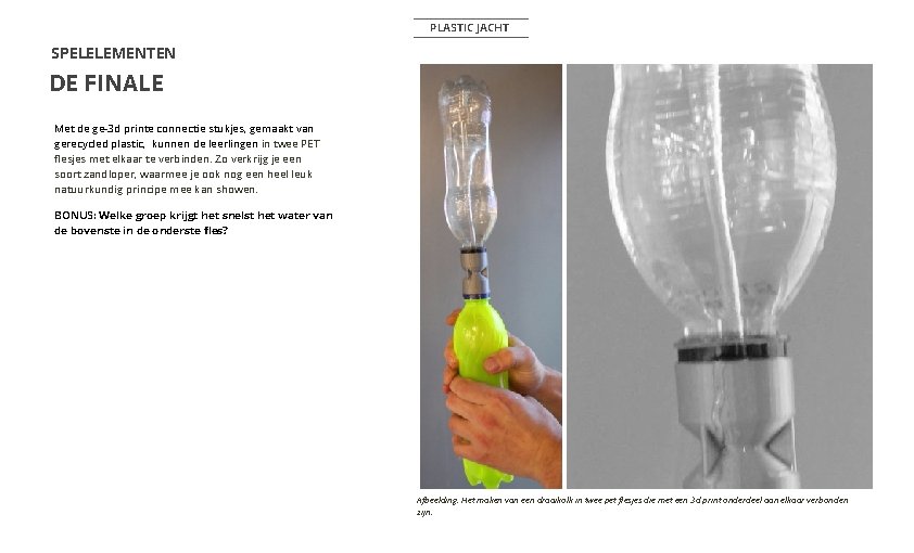 PLASTIC JACHT SPELELEMENTEN DE FINALE Met de ge-3 d printe connectie stukjes, gemaakt van