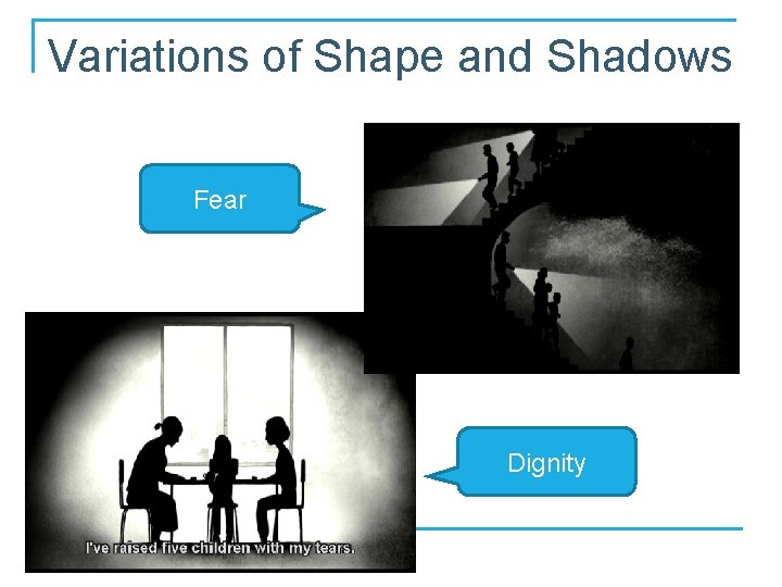 Variations of Shape and Shadows Fear Dignity 