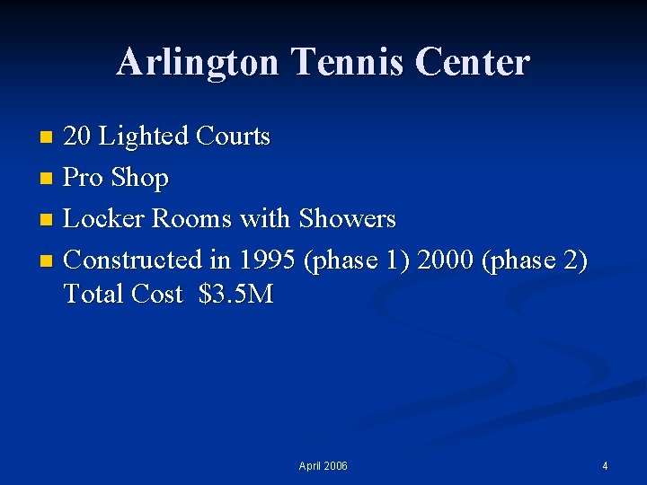 Arlington Tennis Center 20 Lighted Courts n Pro Shop n Locker Rooms with Showers
