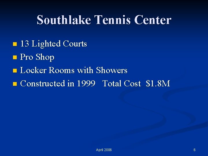 Southlake Tennis Center 13 Lighted Courts n Pro Shop n Locker Rooms with Showers