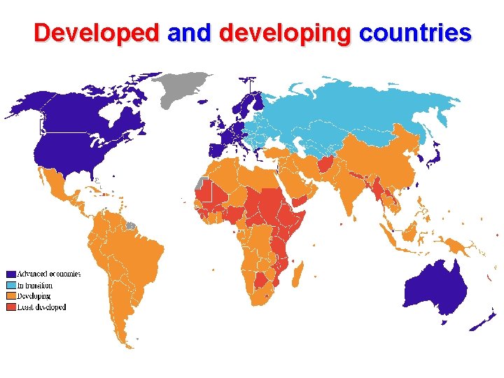 Developed and developing countries 