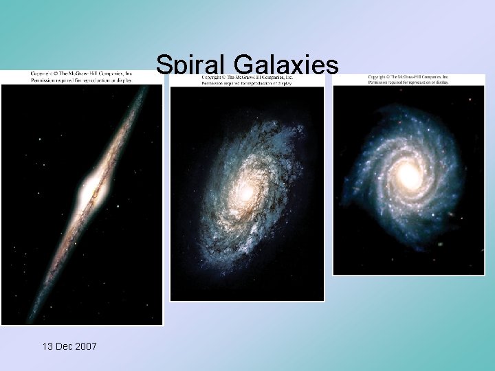 Spiral Galaxies 13 Dec 2007 