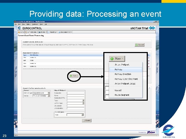 Providing data: Processing an event 23 