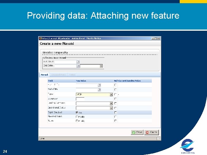 Providing data: Attaching new feature 24 