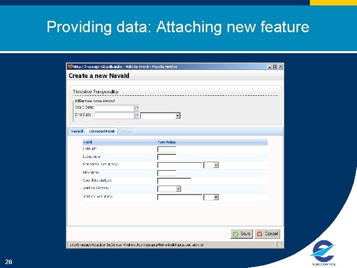 Providing data: Attaching new feature 26 