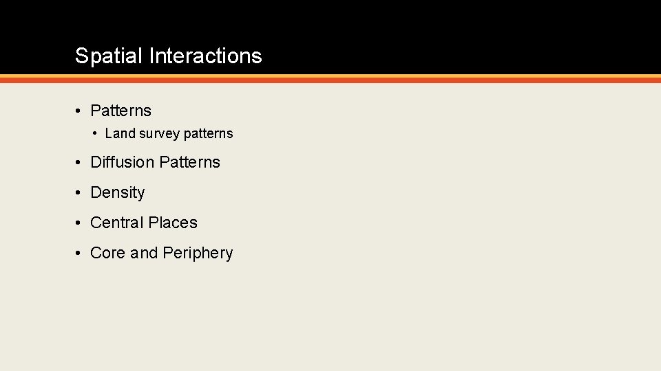 Intro to Human Geography Space and Place Space