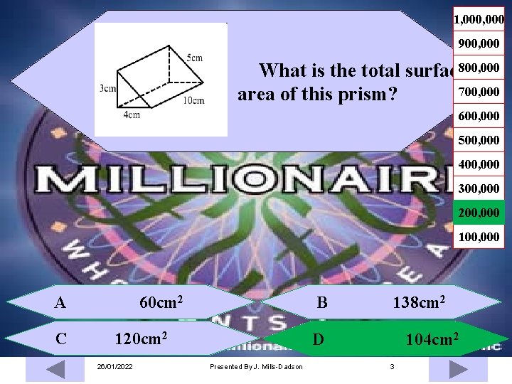 1, 000 900, 000 What is the total surface 800, 000 700, 000 area