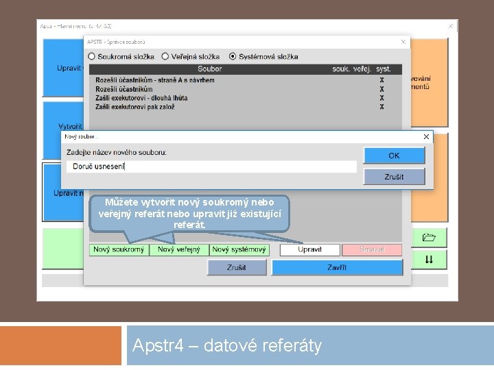 I datové referáty mají tříúrovňový systém ukládání. Stejně tak v případě shody má přednost I datové referáty mají tříúrovňový systém ukládání. Stejně tak v případě shody má přednost