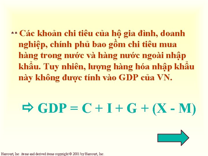 ** Các khoản chi tiêu của hộ gia đình, doanh nghiệp, chính phủ bao