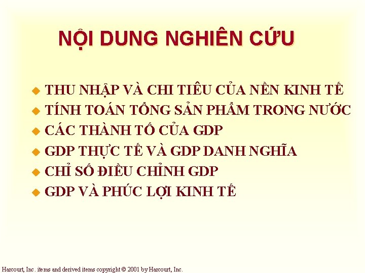 NỘI DUNG NGHIÊN CỨU THU NHẬP VÀ CHI TIÊU CỦA NỀN KINH TẾ u