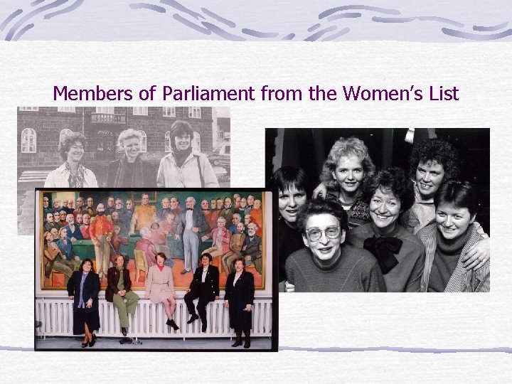 Members of Parliament from the Women’s List 
