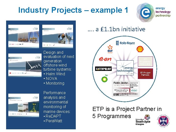Industry Projects – example 1 …. a £ 1. 1 bn initiative Design and
