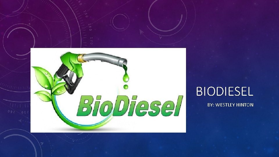 BIODIESEL BY: WESTLEY HINTON 