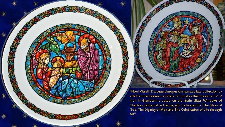 "Noel Vitrail" Darceau Limoges Christmas plate collection by artist Andre Restieau an issue of