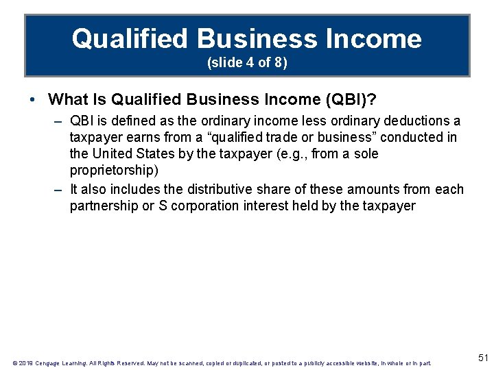 Qualified Business Income (slide 4 of 8) • What Is Qualified Business Income (QBI)?