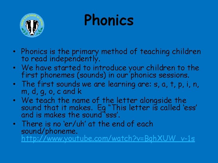 Phonics • Phonics is the primary method of teaching children to read independently. •