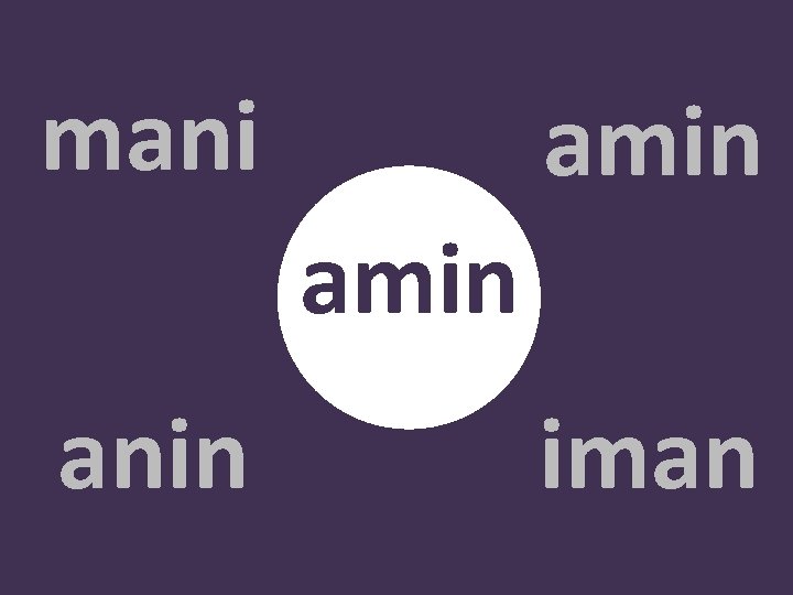 mani amin anin iman 