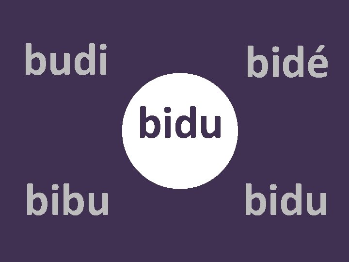 budi bidé bidu bibu bidu 