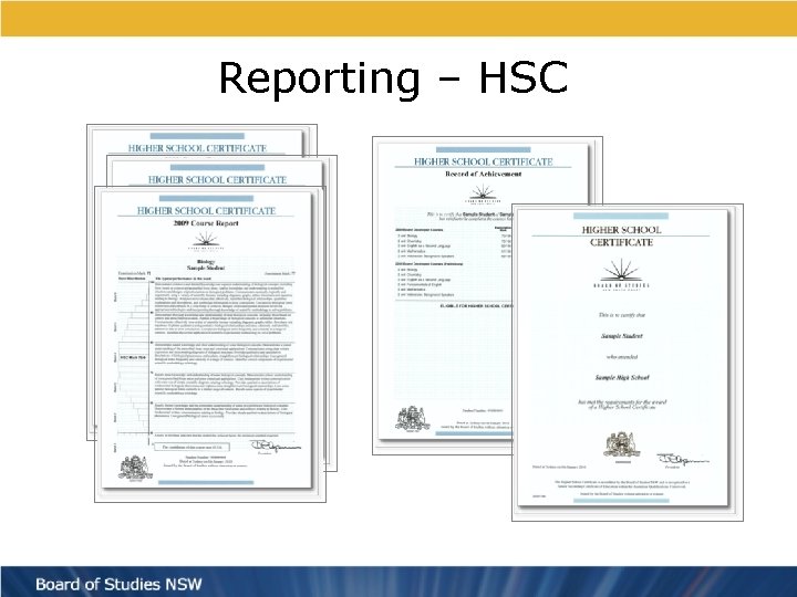 Reporting – HSC 