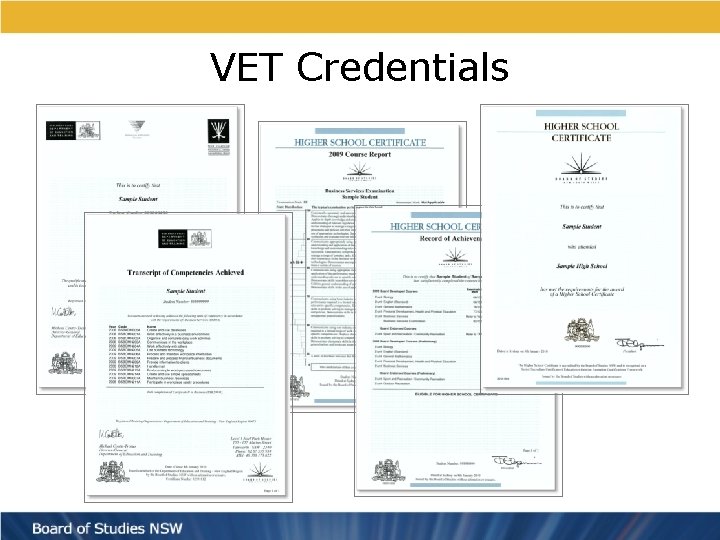 VET Credentials 