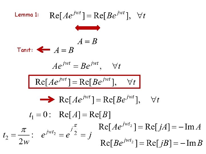 Lemma 1: Tanıt: 