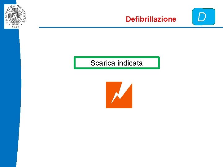 Defibrillazione Scarica indicata D 