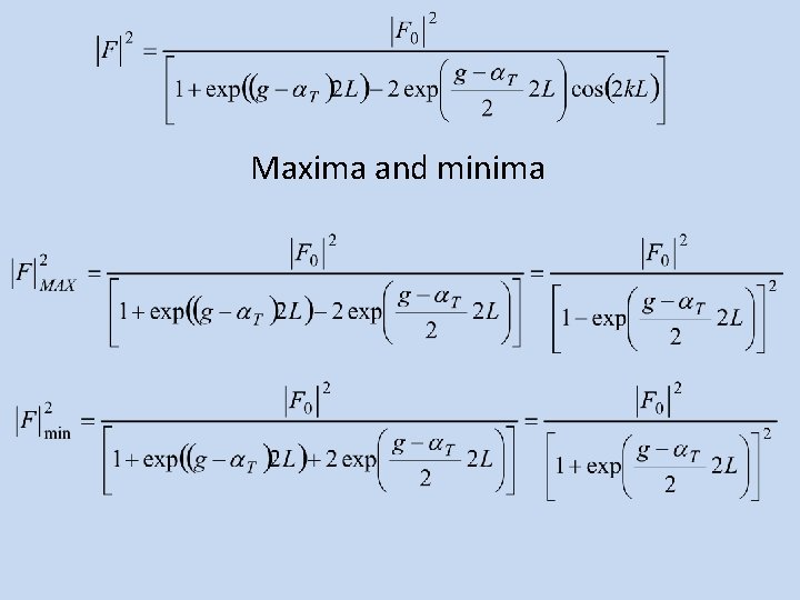 Maxima and minima 